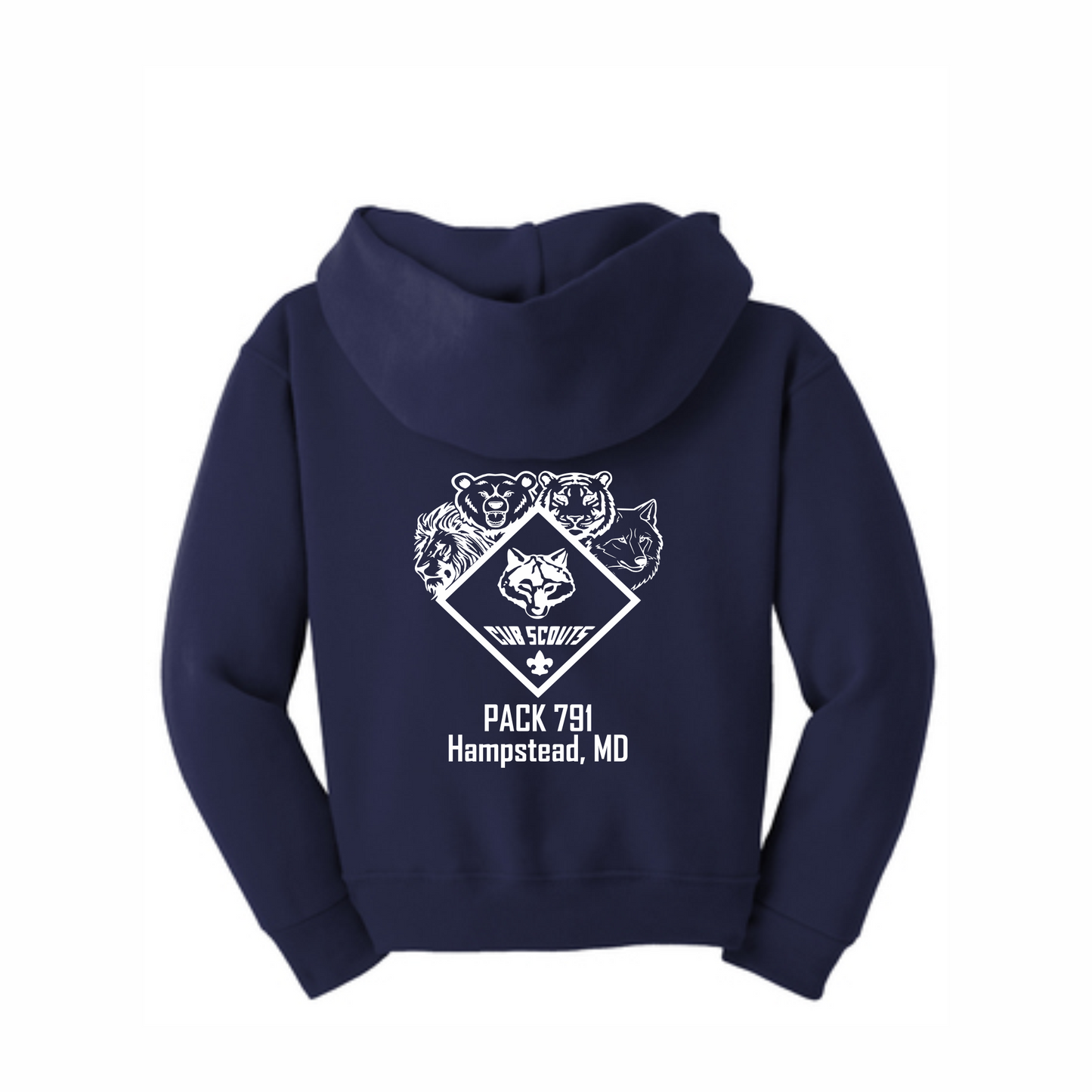 Cub Scouts - Adult Cotton Pullover Hooded Sweatshirt