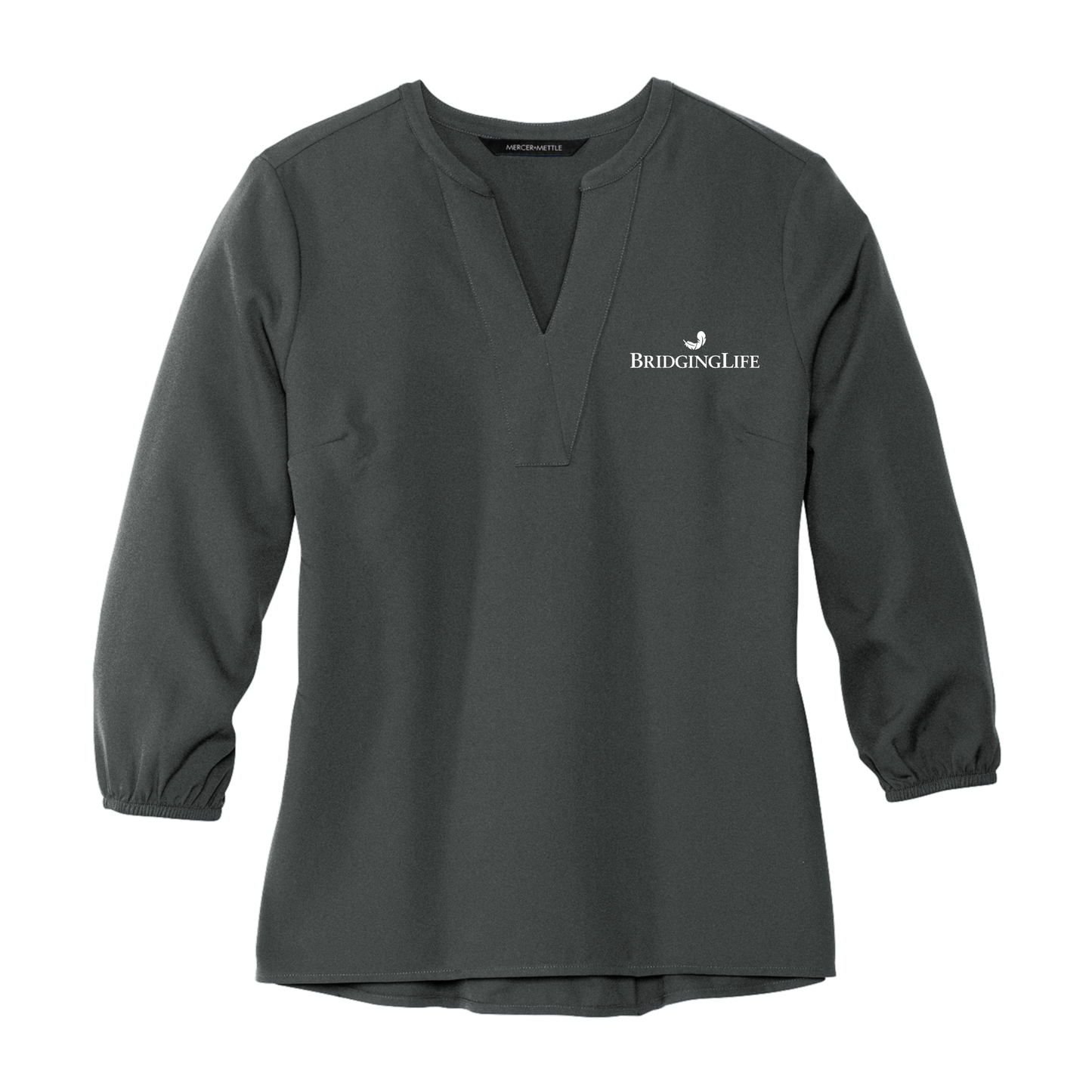 Women's Stretch Crepe 3/4-Sleeve Blouse