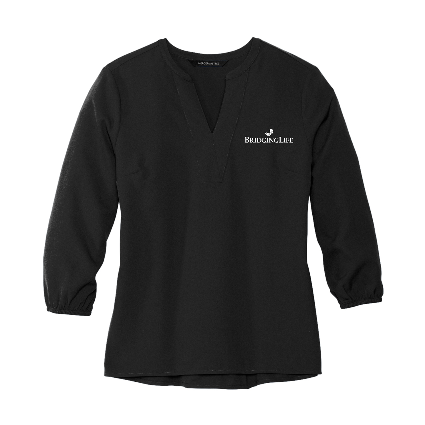 Women's Stretch Crepe 3/4-Sleeve Blouse