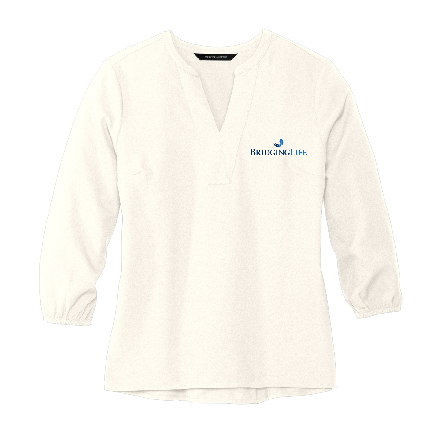 Women's Stretch Crepe 3/4-Sleeve Blouse